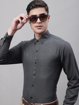 JAINISH Men Solid Formal Grey Shirt