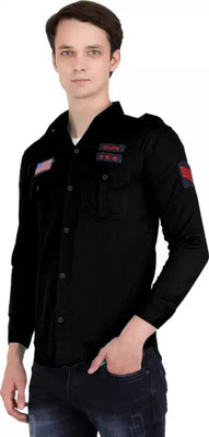 Super Weston Trend Men Solid Casual Dark Green Shirt