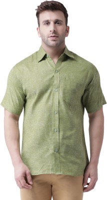 KLOSET BY RIAG Men Self Design Casual Green Shirt