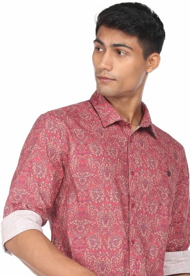 AD by Arvind Men Printed Casual Red Shirt