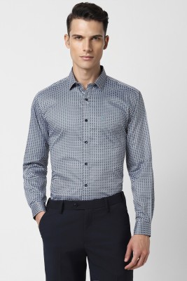 VAN HEUSEN Men Printed Formal Blue, Black, White Shirt