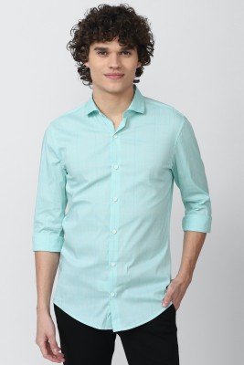 PETER ENGLAND Men Solid Casual Light Green Shirt