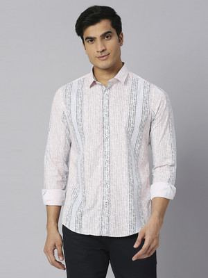 KILLER Men Printed Casual Orange Shirt