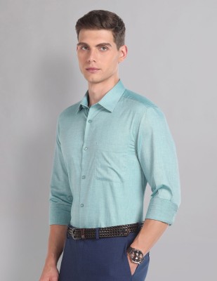 AD by Arvind Men Solid Formal Light Blue Shirt