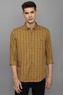 LOUIS PHILIPPE Men Checkered Casual Yellow, White, Dark Blue Shirt