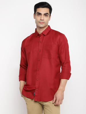 CHEAPSHIRTS Men Solid Casual Red Shirt