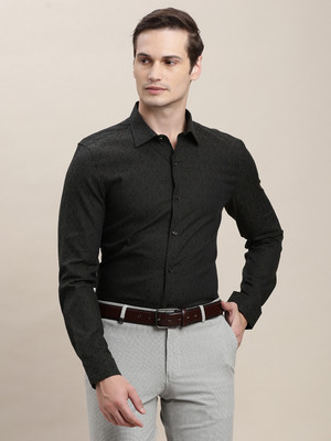 TURTLE Men Printed Party Black Shirt