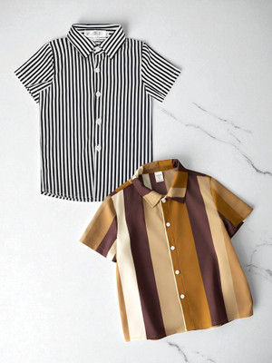 KIDOOZA Boys Printed, Checkered Casual Multicolor Shirt