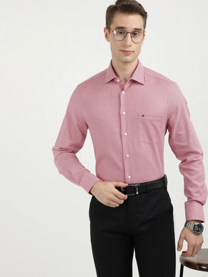 TOMMY HILFIGER Men Solid Formal Pink Shirt