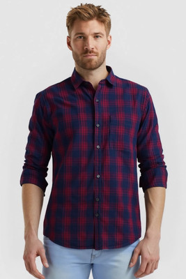 SANE ORIGINALS Men Striped Casual Blue, Red Shirt