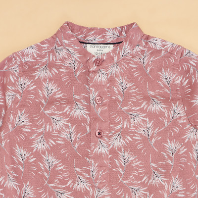 Pantaloons Baby Baby Boys Printed Casual Pink Shirt