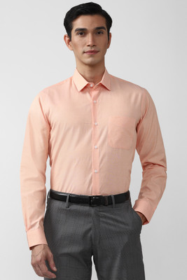 PETER ENGLAND Men Solid Formal Orange Shirt