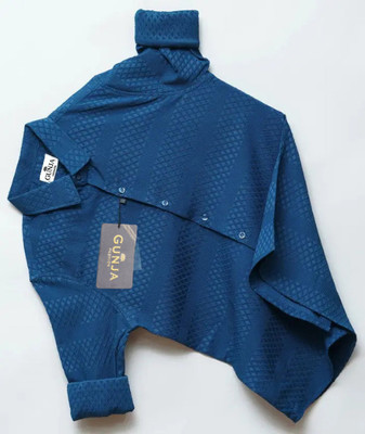 GunjaFashion Boys Solid Casual Blue Shirt