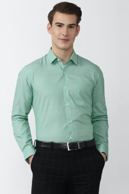 PETER ENGLAND Men Solid Formal Green Shirt