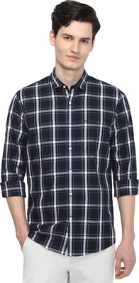 PETER ENGLAND Men Checkered Casual Brown Shirt