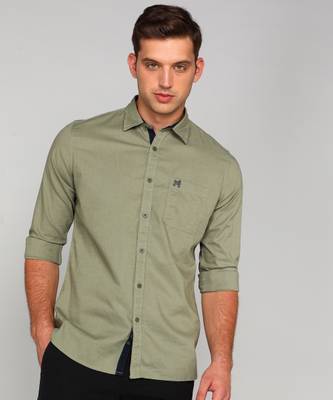 Van Heusen Academy Men Printed Casual Khaki Shirt