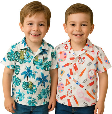 Maitri Fashion Baby Boys Printed Casual Multicolor Shirt(Pack of 2)