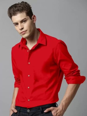 UC UNITED CLUB Men Solid Casual Red Shirt