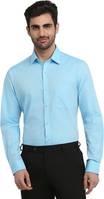 Raymond Men Checkered Formal Blue Shirt