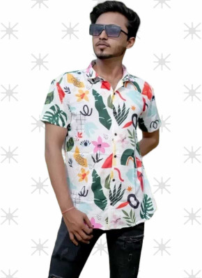 SHIVAY TREND Men Printed Casual Green Shirt