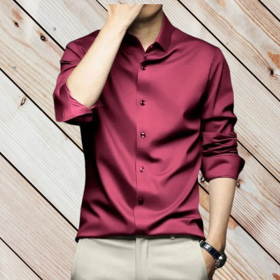 SHREEJI ENTERPRISE Men Solid Casual Maroon Shirt