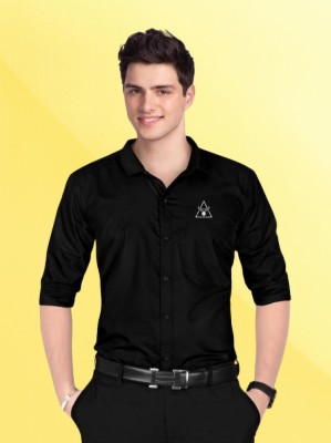 Marmic Fab Men Solid Casual Black Shirt