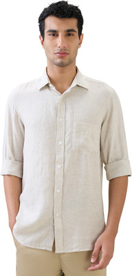 COLORPLUS Men Solid Casual Brown Shirt