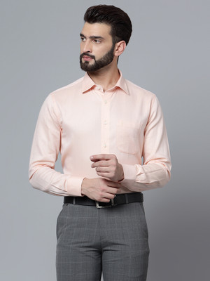 CANTABIL Men Solid Formal Pink Shirt