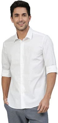Jumii Enterprise Men Self Design Formal White Shirt