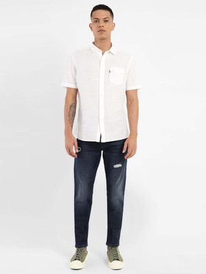 LEVI'S Men Solid Casual White Shirt