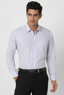 PETER ENGLAND Men Checkered Formal Purple Shirt