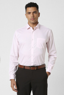 VAN HEUSEN Men Solid Formal Pink Shirt