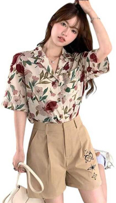 KALLAXI Women Printed Casual Multicolor Shirt