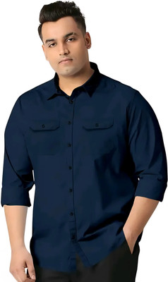 rajtraders Men Solid Party Dark Blue Shirt