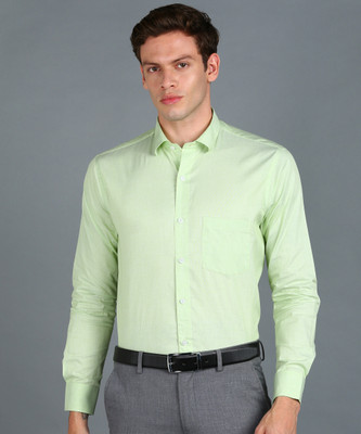 Bruttlyn Men Solid Formal Green Shirt