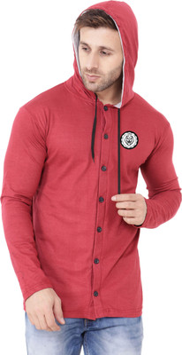 tfurnish Men Printed Casual Maroon Shirt
