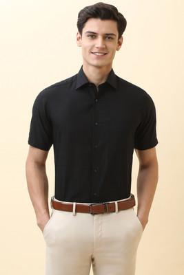 Allen Solly Men Solid Formal Black Shirt