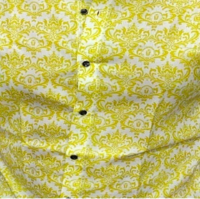 StellLIFEsTYLE Men Printed Casual Yellow Shirt