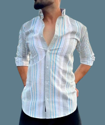 Manav Creation Men Striped Casual Multicolor Shirt