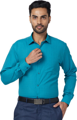 PARK AVENUE Men Solid Formal Blue Shirt