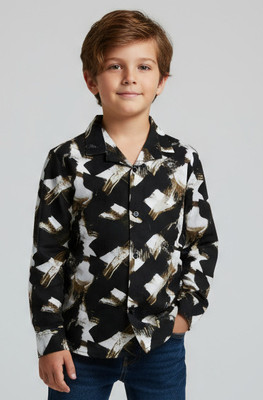 Azlan Boys Printed Casual Multicolor Shirt