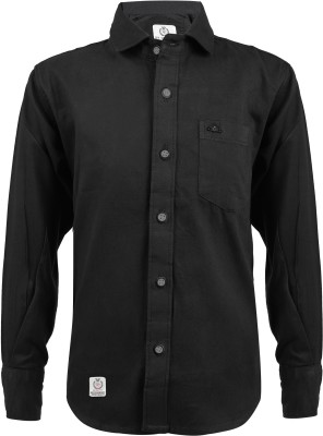 BR OUTF Boys Solid Casual Black Shirt