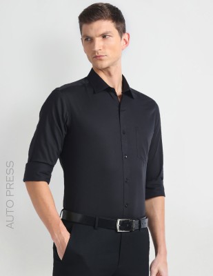 ARROW Men Solid Formal Black Shirt