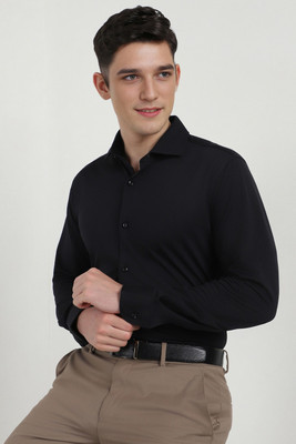 Allen Solly Men Solid Formal Black Shirt