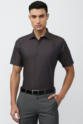 VAN HEUSEN Men Checkered Formal Grey Shirt