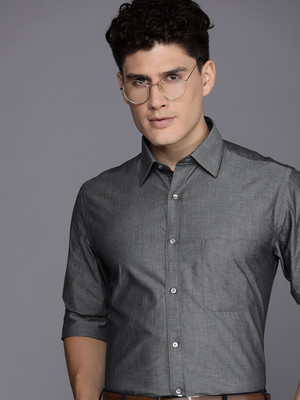 Raymond Men Solid Formal Grey Shirt