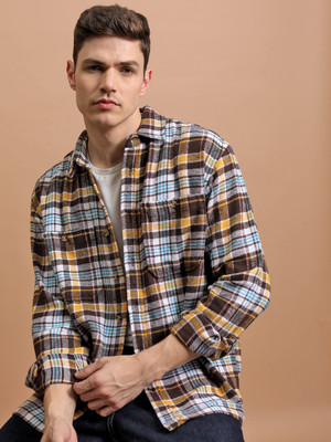 HIGHLANDER Men Checkered Casual Multicolor Shirt