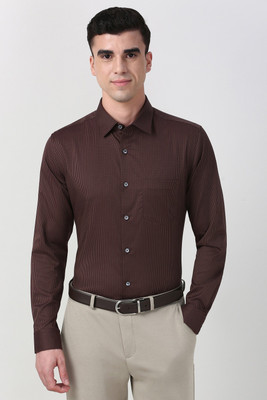 PETER ENGLAND Men Solid Formal Brown Shirt