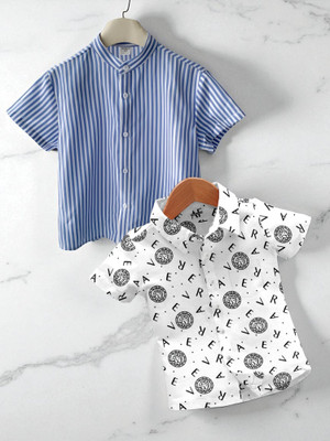 KIDOOZA Boys Printed, Checkered Casual Multicolor Shirt