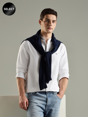 TOMMY HILFIGER Men Solid Casual White Shirt